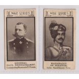 Cigarette cards, Webb & Rassell, War Portraits, two cards, nos 24 & 37 (gd) (2)