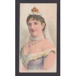 Cigarette card, Taddy, Royalty, Actresses & Soldiers, type card, Queen of Italy (gd/vg) (1)