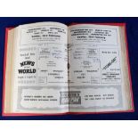 Football programmes, Manchester United, a bound volume of home programmes from 1957/58 (Munich