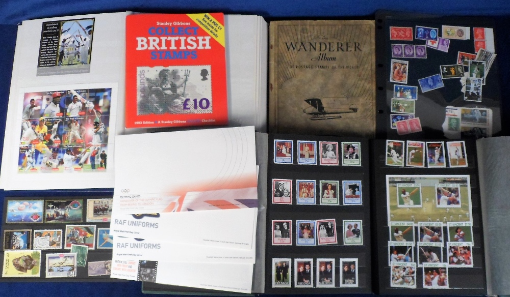 Stamps, World thematic sport collection, mainly cricket, housed in 4 stockbooks including South