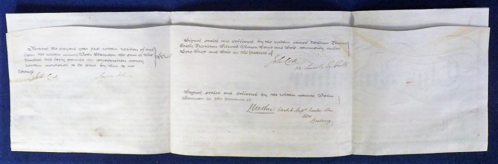 Documents, 11 vellum and paper documents relating to Spalding in Lincolnshire, 1736-1905 to - Image 3 of 3