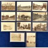 Postcards, Kent, a selection of 11 RPs of Kent, inc. stations at Ashford Junction, Tunbridge Wells