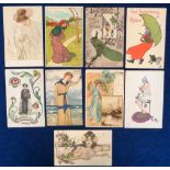 Postcards, Glamour, a mixed, mainly glamour selection of 10 cards. Artists include Sparkuhl,
