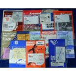 Football programmes all with match tickets, 12 programmes all with match tickets, Arsenal v