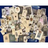 Photographs, approx 90 small format photos including miniature Cabinet photographs and tintypes.