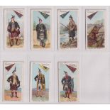 Cigarette cards, J. & F. Bell, Scottish Clan Series, 7 cards, nos 3, 5, 12, 15, 19, 20 & 24 (gd) (