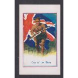 Cigarette card, J.M. Brown, Army Pictures, Cartoons etc, type card, 'One of Our Boys' (gd) (1)