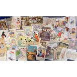 Postcards, a collection of approx. 47 illustrated cards mainly of children, fairies and a few