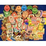Beer labels, a selection of approx. 130 labels, various shapes, sizes and ages, J W Brockbank &