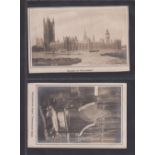 Cigarette cards, Player's, selection, Rulers & Views, 'P' size, 8 cards, Houses of Parliament,