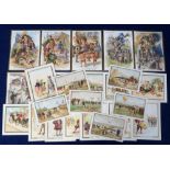 Trade cards, France, Au Bon Marche, Army Manoeuvres (set, 6 cards), Paris Exhibition 1900 (set, 12