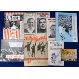 Football booklets & publications, 9 items, 'The Red Devils' Manchester United Story 1956/7 (grubby),