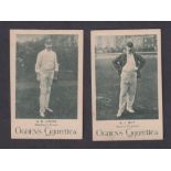 Cigarette cards, Ogden's, Cricketers & Sportsmen, two cards, both Cricket, A.E. Jones (Darling's