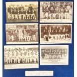Cricket Postcards, Cricket teams, 6 cards, RP, Notts 1926 by Douglas (grubby back), Somerset 1924 by