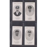 Cigarette cards, Taddy, County Cricketers, Yorkshire, 4 cards, D. Denton, S. Haigh, G.H. Hirst &