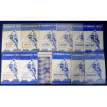 Football programmes, Peterborough United, selection of 12 home programmes, 1952/3 to 1955/6 inc.