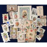 Ephemera, 24 lace and decoupage Victorian greetings cards (1 later), (some age toning and a little