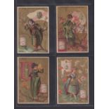 Trade cards, Liebig, Insect Girls, ref S118, English edition (set, 6 cards) (age toning, fair/gd)
