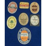 Beer labels, a mixed selection of 7 labels, Fremlins Dutch Pilsener vertical oval approx. 115mm high