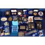 Football, Chelsea FC, an assortment of Chelsea merchandise to include souvenir medals and medallions