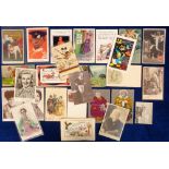 Postcards, a mixed subject selection of 26 cards inc. poster ad for Fry's Cocoa and Milk