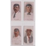 Cigarette cards, Wills, Cricketers, 1896, 4 cards, all Lancashire, Briggs, A,C. McLaren, Mold & Sugg