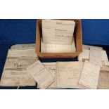 Deeds and Documents, Gloucestershire, approx 70 mainly 19thC items, 1711-1924 all concerning