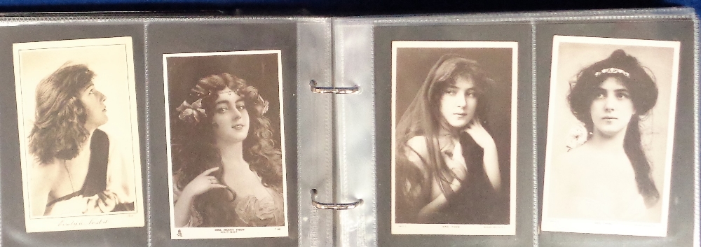 Postcards, Theatre, a collection of approx. 186 mainly RPs of Edwardian female actresses in 2 modern - Image 6 of 6