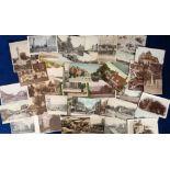Postcards, a mixed UK topographical collection of approx. 90 cards, with RPs of sheep in High St