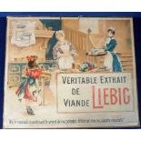 Trade advertising, Liebig, a large board unframed shop display card, 50cm x 57cm with artist drawn