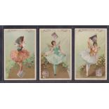 Trade cards, Liebig, Ballerinas, ref S257, two sets, German & French editions (6 cards in each