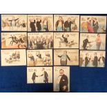 Postcards, Masonic, a collection of 14 cards in the 'Are You A Mason' series, all plain backs.