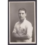Postcard, Football, Tottenham Hotspur, RP player portrait, 'Dave Colquhoun, early thirties' in ink