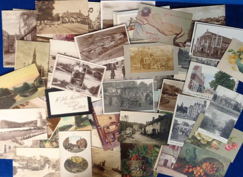 Postcards, a mixed UK topographical collection of approx. 94 cards with many street scenes, villages