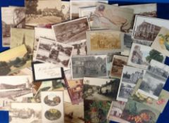 Postcards, a mixed UK topographical collection of approx. 94 cards with many street scenes, villages