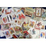 Postcards, Comic, a collection of approx. 91 cards, featuring Phil May (16) inc. school, seaside,
