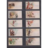 Cigarette cards, USA, Albert E. Fowler, New Year 1890 Cards (as Kinney), 13 different cards, all