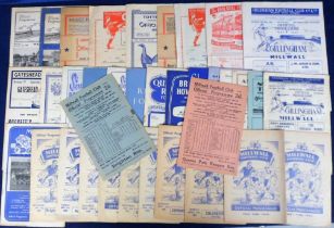 Football programmes, Millwall home & away programmes, 1940's/50's (approx. 35) inc. homes v