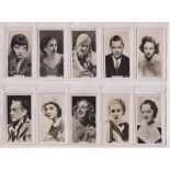 Cigarette cards, Cinema, John Sinclair Ltd, 3 sets, Film Stars ('Series of 54 Real Photos), Film