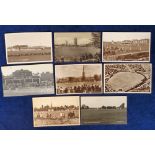 Cricket Postcards, Cricket grounds, 8 cards, Taunton, Scarborough, Worcester, Trent Bridge (aerial),