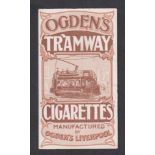 Cigarette card, Ogden's, insert style advertising item, 'Ogden's Tramway Cigarettes' plain back,