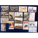 Postcards, a mixed subject selection of 17 cards, inc. RPs of Imperial Airways Liner (aircraft