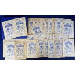 Football programmes, Millwall FC, 1953/54, 35 home programmes including Colchester (4 pages),