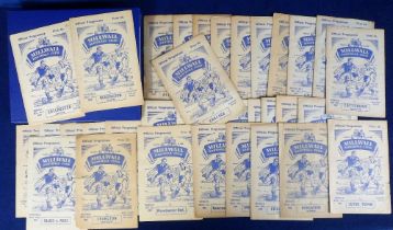 Football programmes, Millwall FC, 1953/54, 35 home programmes including Colchester (4 pages),