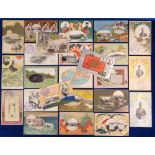 Postcards, Japan, a collection of 25 Japanese cards, the majority decorated with coloured artistic