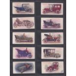 Cigarette cards, Lambert & Butler, Motors (1908) (set, 25 cards) (some with slight foxing / light