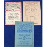Football programmes, Luton v Millwall 1938/9 Division 2, 2 Sept 1944 FLS (single sheet, tc) &