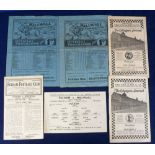 Football programmes, Fulham v Millwall 4 programmes, 1938/9 Division 2, 13 April 1940 FLS, 3