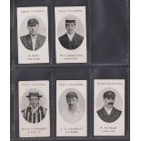 Cigarette cards, Taddy, County Cricketers, Lancashire, 5 type cards, H. Dean, W. Huddleston, Mr. R.