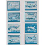 Trade cards, Myers & Metrovelli, Spot the Planes, 'L' size, fronts in blue (49/50, missing no 42) (
